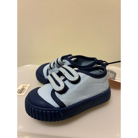 NWT Wonder Nation Toddler Blue Hook and Loop Tennis Shoes Sneakers Size 4 - Picture 2 of 7